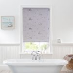 Seaside Seagulls Daylight Moisture Resistant Roller Blind Grey