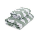 Whale Seafoam Towel Seafoam