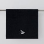 His Black Hand Towel Black