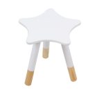 Kids White Star Stool White