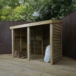 3 x 7 Winchester Premium Pressure Treated Wooden Double Log Store Natural