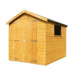 8 x 6 Winchester County Wooden Apex Shed Brown