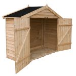 3ft x 7ft Winchester Wooden Overlap Bike Store Natural