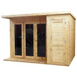 8ft x 10ft Winchester Wooden Garden Room Brown