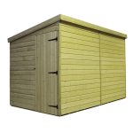 4ft x 10ft Empire Left Side Door Wooden Shed Natural