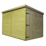 5ft x 12ft Empire Right Side Door Wooden Shed Natural