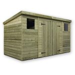8ft x 12ft Empire Wooden Shed with 2 Windows Natural