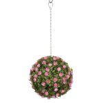 Artificial Hanging Rose Topiary Ball Green