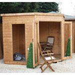 8ft x 8ft Winchester Wooden Corner Summerhouse Natural