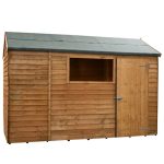 6ft x 10ft Winchester Wooden Overlap Reverse Apex Shed Brown