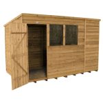 6ft x 10ft Forest Dip Treated Wooden Overlap Shed Natural