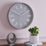 Jones Grey Roman Numeral Wall Clock Grey