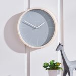 Jones Blue Penny Wood Effect Clock Blue