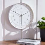 Jones Chrome Attic Wall Clock White