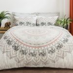 Mandala Elephant Blush Pink Reversible Duvet Cover and Pillowcase Set Blush