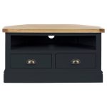 Compton Charcoal Corner TV Stand Taupe