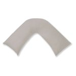 Cotton Rich Sateen Silver V Shaped Pillowcase Silver