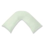 Cotton Rich Sateen Seafoam V Shaped Pillowcase Seafoam