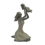 Mother and Baby Sculpture Silver