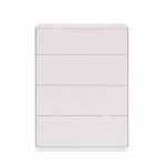 Aria 4 Drawer Tall Chest of Drawers Off-White