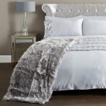 5A Fifth Avenue Astor Embellished Grey Duvet Cover and Pillowcase Set Grey