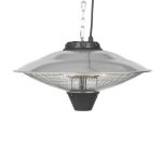 La Hacienda 2.1kw Silver Carbon Fibre Element Electric Hanging Heater Silver