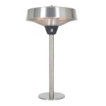 La Hacienda 2.1kw Halogen Element Silver Electric Tabletop Heater Silver