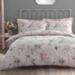 Heavenly Hummingbird Grey & Blush Duvet Cover and Pillowcase Set Grey