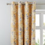 Ashbourne Ochre Blackout Eyelet Curtains Ochre