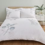 Leah White Duvet Cover and Pillowcase Set White