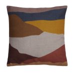 Modern Landscape Cushion Brown, Purple and Blue