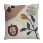 Modern Fruits Apple Cushion Beige