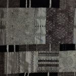 Prague Chenille Patchwork Noir Fabric Black