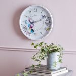 Hummingbird Wall Clock White