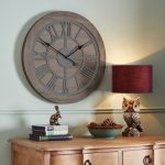 Large Wooden Clock Brown
