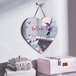 Hummingbird Mirror Plaque Clear