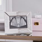 Floral Mirror Edge Photo Frame 6″ x 4″ (15cm x 10cm) Clear