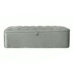 Dorma Victoria Silver Bed Ottoman Silver