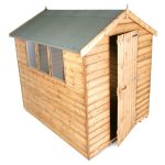 6ft x 8ft Shedlands Dalby Wooden Shiplap Apex Shed Brown