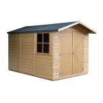 7ft x 10ft Shire Guernsey Wooden Apex Shed Natural