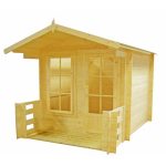 7ft x 7ft Shire Maulden Wooden Log Cabin Natural
