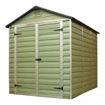 6ft x 10ft Palram Plastic Apex Shed Green