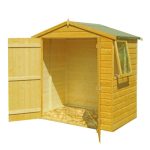 4ft x 6ft Pinnacle Bute Shiplap Apex Double Door Shed Natural