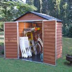 5ft x 6ft Palram Skylight Plastic Apex Shed Brown