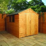 8ft x 8ft Winchester Wooden Shiplap Apex Shed Natural