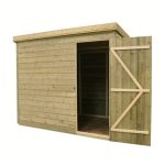 3ft x 4ft Empire Front Right Door Wooden Pent Shed Natural