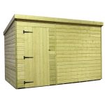 7ft x 10ft Empire Front Left Door Wooden Pent Shed Natural