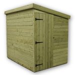 5ft x 7ft Empire Right Side Door Wooden Pent Shed Natural
