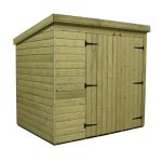 3ft x 6ft Empire Double Door Wooden Pent Shed Natural