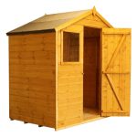 6 x 4 Winchester Wooden Shiplap Apex Shed Natural